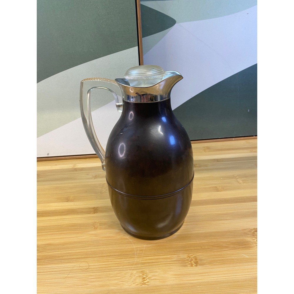 Thermos Insulated Carafe Pitcher Unisex OS Brown Faux Tortoise MCM 5426 USA